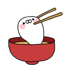 Cute seal as rice cake
