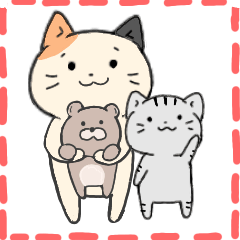 Cat and animal daily life sticker