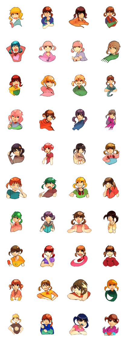twin tailed girls