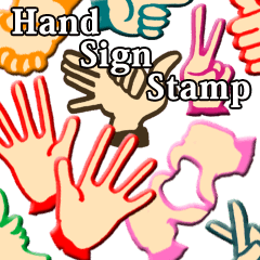 hand sign stickers