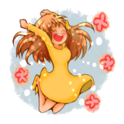 Cawaii woman sticker