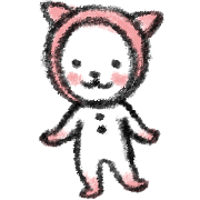 Hokaburi neko's greeting sticker