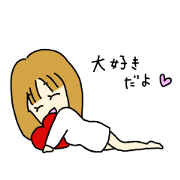 Sticker of girl everyday.