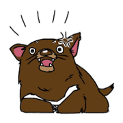 Tasmanian devil (angry)