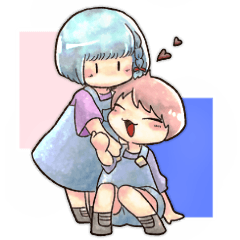 happy girls stickers