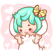 Cute green apple rabbit (ENG)