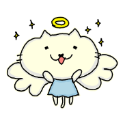 Large white cat's head.