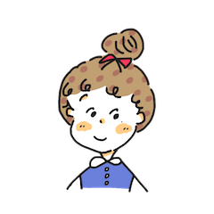Cheerful bun hair girl