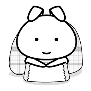 Usausa rabbit. [Black and White]