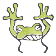 eraser sticker frog