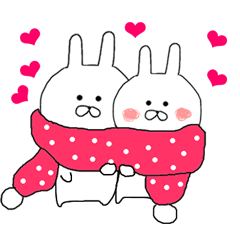 Love Love Sticker of small rabbit  2