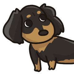 I Love Dachshund Black Tan Line Stickers Line Store