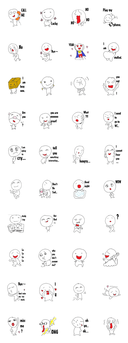 red mouth white guy (oversea)