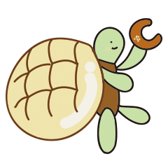 Turtle and delicious bread