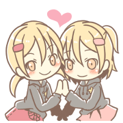 Blond hair twins!!