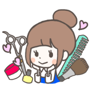 Barber and Beauty Sticker Kyoko