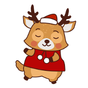 Christmas Deer Winter Snow Set