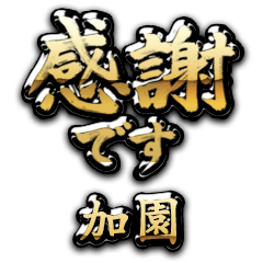 【加園】金の筆文字（感謝）