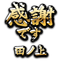 【田ノ上】金の筆文字（感謝）