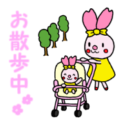 cherryblossom rabbit sticker