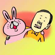 rabit and man