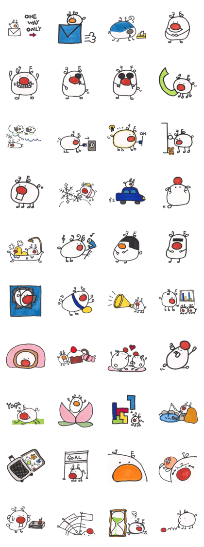 kawaii reindeer sticker