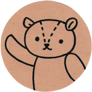 Teddy bear of kraftpaper