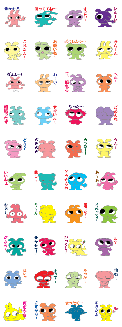 colored rabbit