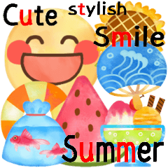 Cute Stylish Watercolor Smile Sticker