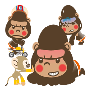 GORILLA + Squirrel monkey(Only a little)