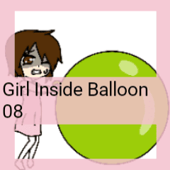 Girl Inside Balloon 08 - LINE stickers LINE STORE.