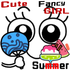Cute Fancy GIRL Summer Plaid Sticker