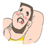 cute plump guy of pig nose