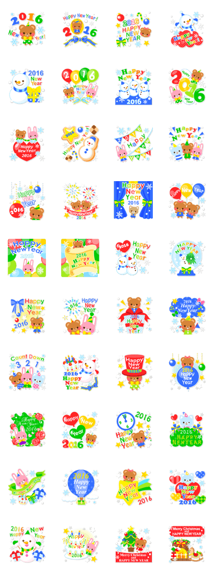 New Year Sticker2016 New Year Sticker2016