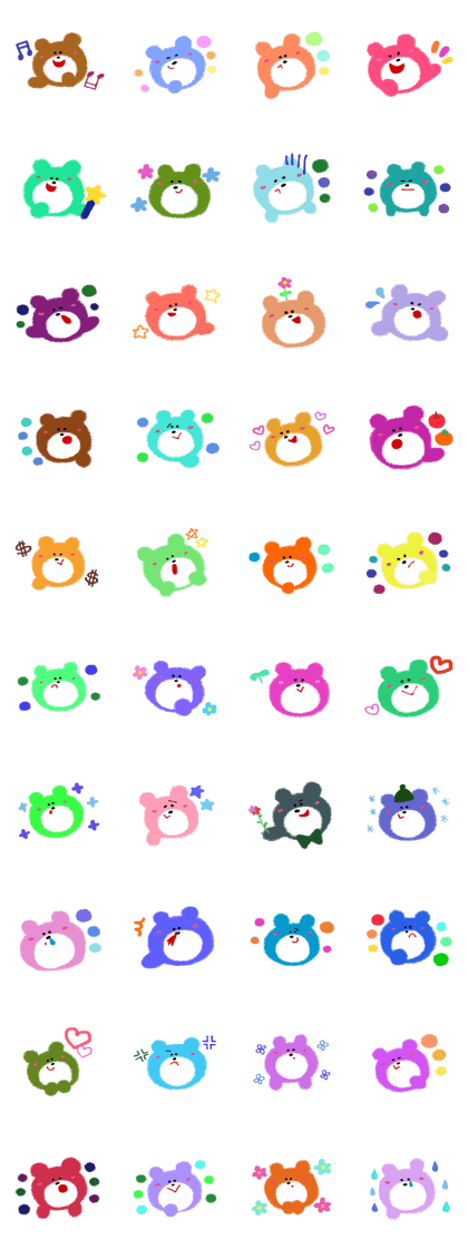 Colorful Teddy bear Colorful Teddy bear