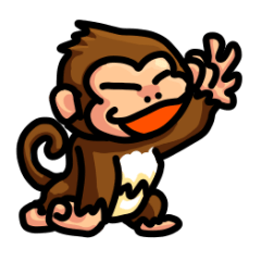 Monkey sticker of yapoi