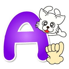 アルファベット 数字 指文字付 Line スタンプ Line Store