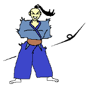 funny samurai sticker.name is gensin.