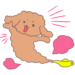 Toy poodle Genie Sticker