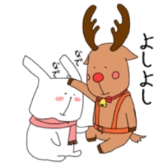 かわうさ With トナカイさん クリスマスvar Line スタンプ Line Store かわうさ With トナカイさん クリスマスvar Line スタンプ Line Store