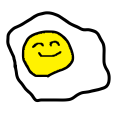 Loose fried egg