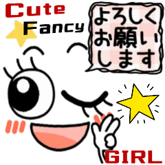Cute Fancy GIRL Polite Style Sticker