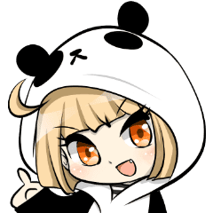 Panda Girl Manga Style Sticker Line Stickers Line Store