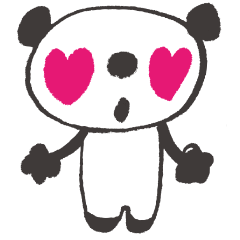 Panda cotta in love