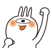 Sticker of strange rabbit