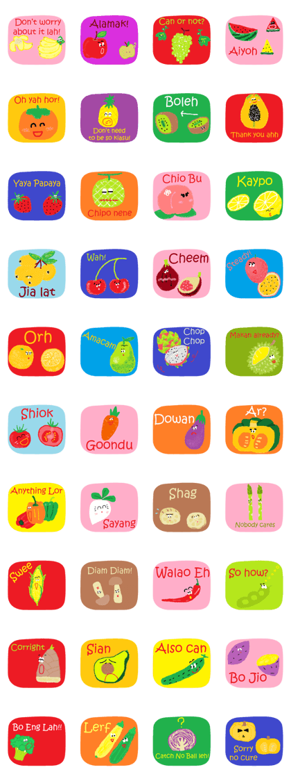 Singapore Singlish and Fruit & Vegetable