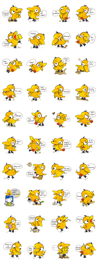 Sticker of talkative Beak.