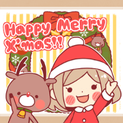 Santa girl & reindeer