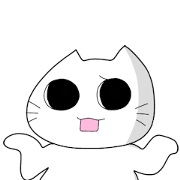 Tsundere white cat