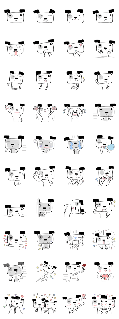 Square white dog 2